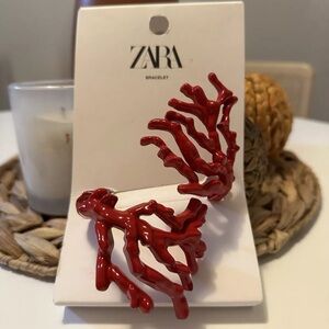 New Zara Coral Shape Open Bangle Cuff Gift Fashion Women Party Holiday Jewelry